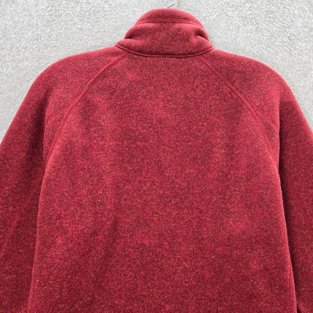 Patagonia‎ Men Sweatshirt Medium Red Better Sweater Fleece 1/2 Zip Mock Neck